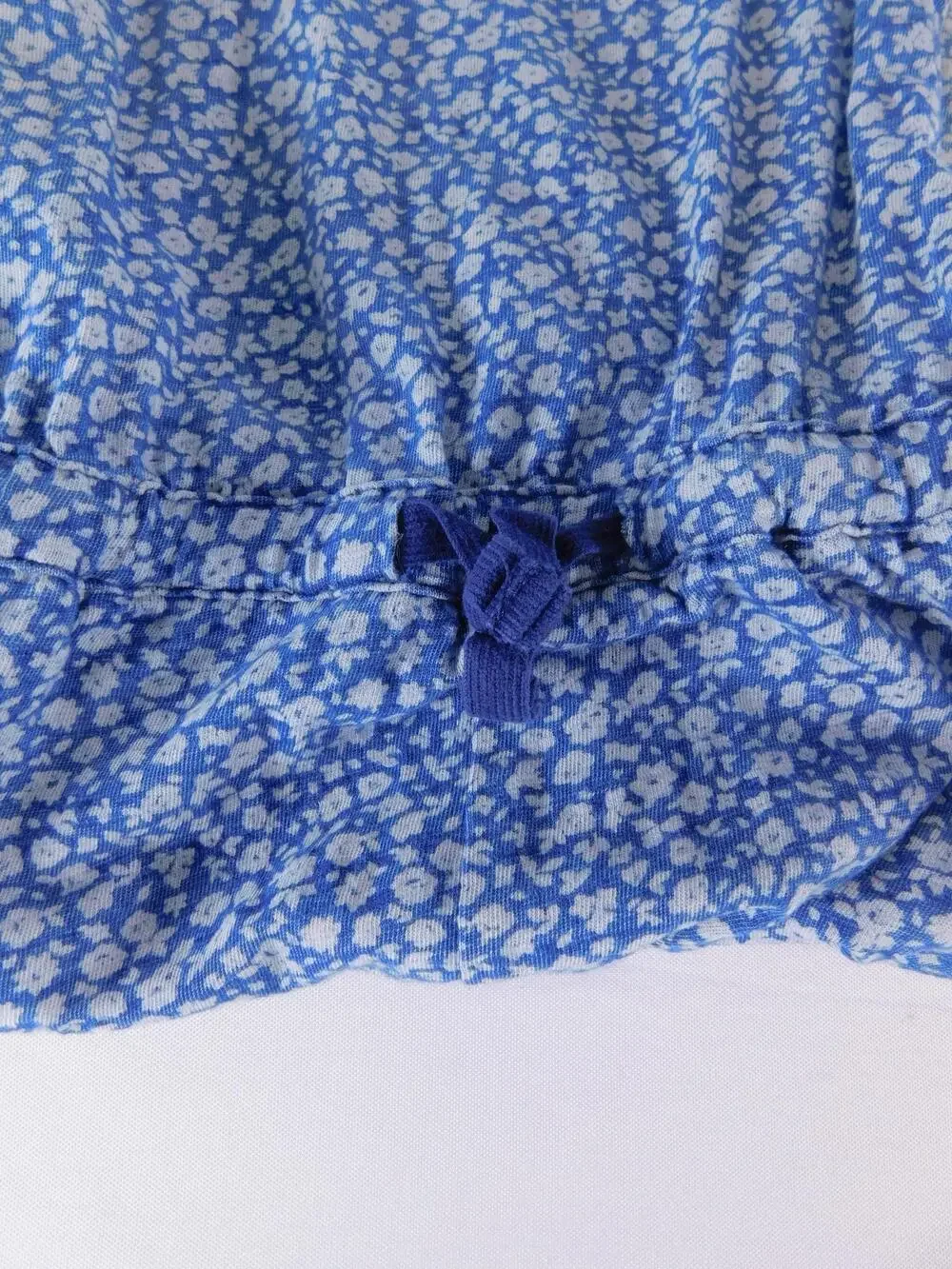 Crewcuts Jumpsuit Girls 7 Blue Floral Ruffle Elastic Waist One Piece Summer